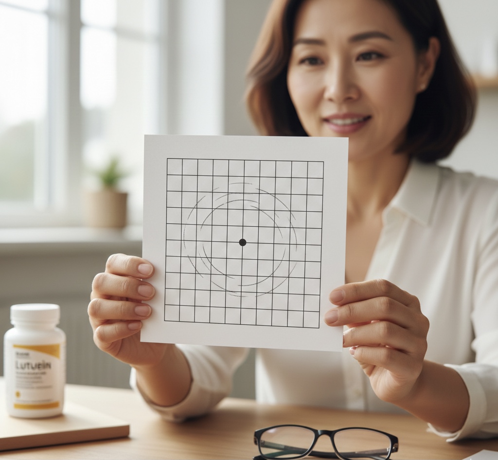 황반변성 자가진단법 10초 확인 및 예방법