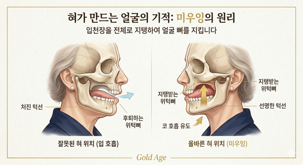 미우잉 운동 원리와 입천장에 붙이는 올바른 혀 위치