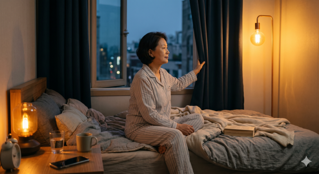 멜라토닌 빛의 온도 조절로 암막 커튼보다 강력한 숙면 환경 만들기