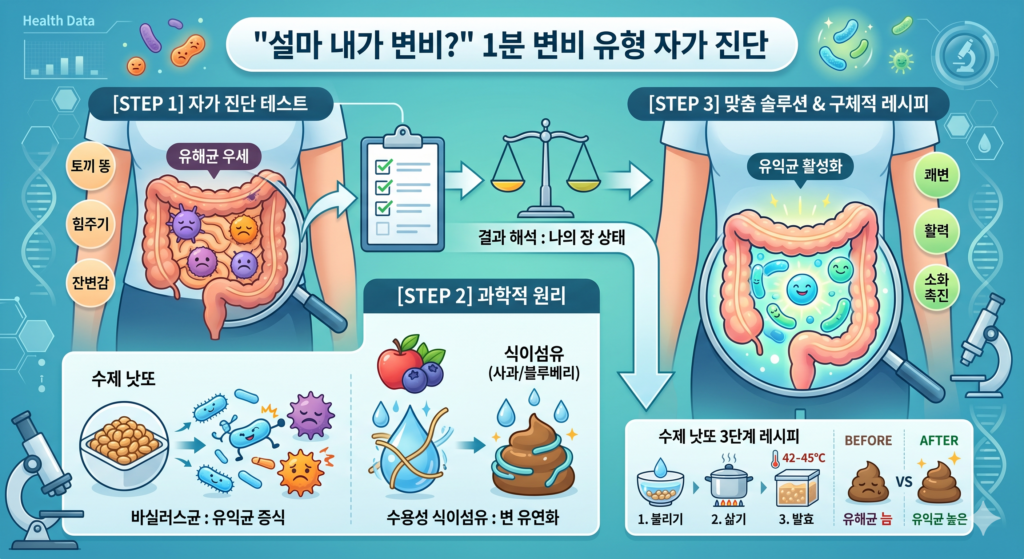 변비 유형 자가 진단 테스트 & 맞춤 해결법