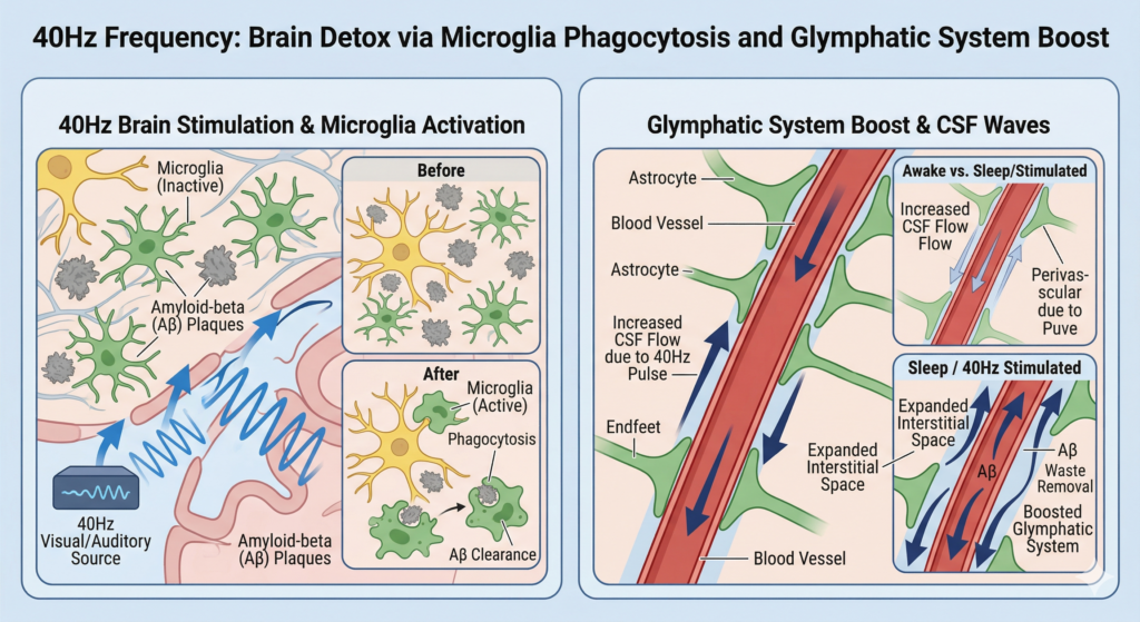脳の掃除方法 : 40Hzの周波数によるアミロイドベータ除去の仕組み